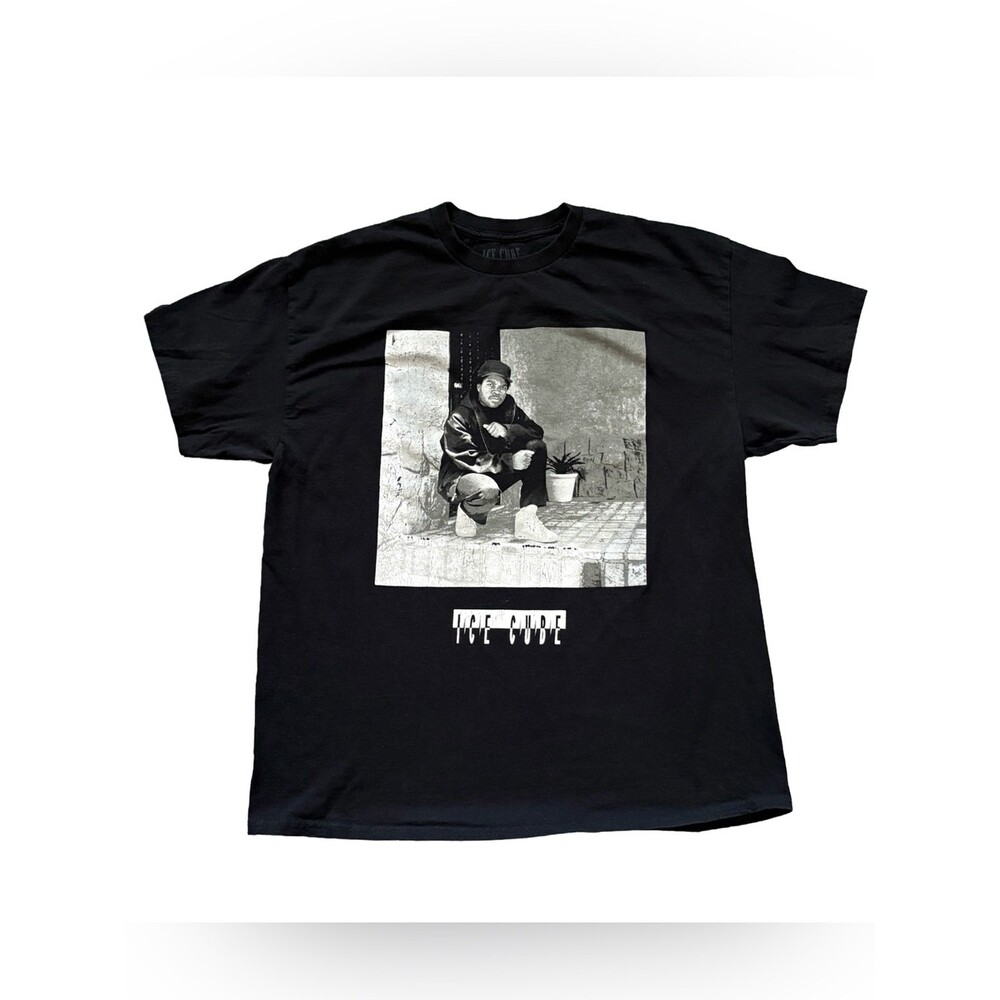 Ice Cube Graphic Rap T Shirt Black Men’s XL Hip Hop Streetwear Tee